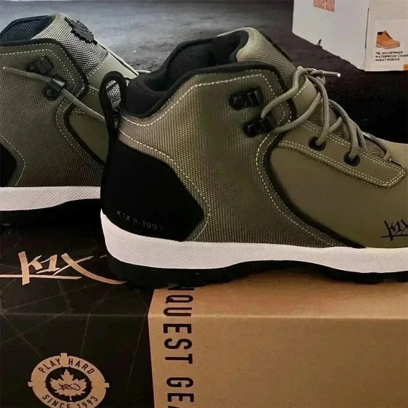 K1X Playhard High Top Sneakers Green Unisex Size 10.5 Athletic Shoes wore once - Picture 3 of 7